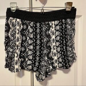 Black and White Pattern Shorts